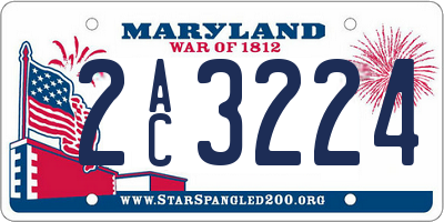 MD license plate 2AC3224