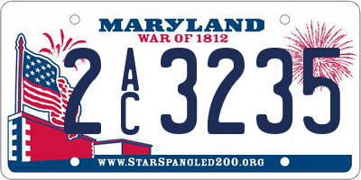 MD license plate 2AC3235