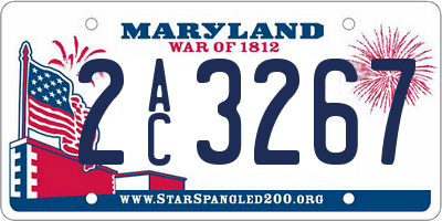 MD license plate 2AC3267