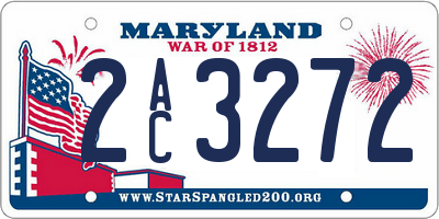 MD license plate 2AC3272