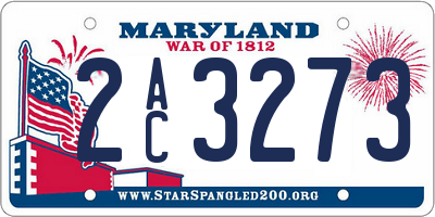 MD license plate 2AC3273
