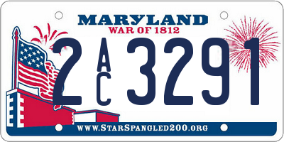 MD license plate 2AC3291