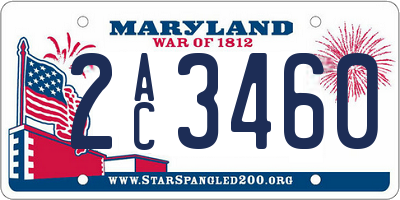 MD license plate 2AC3460