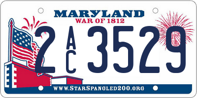 MD license plate 2AC3529