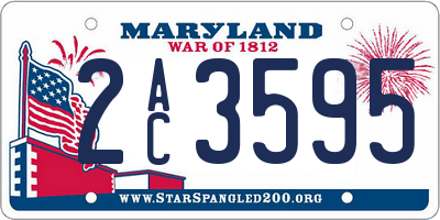 MD license plate 2AC3595