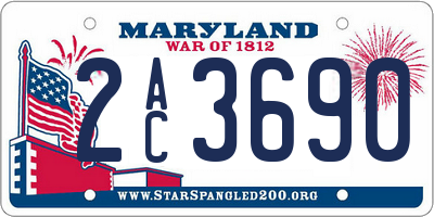 MD license plate 2AC3690