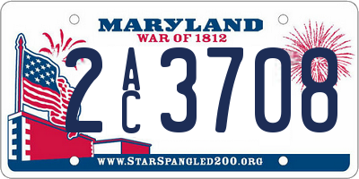 MD license plate 2AC3708