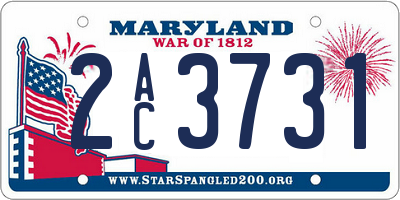 MD license plate 2AC3731