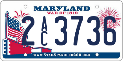 MD license plate 2AC3736