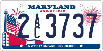 MD license plate 2AC3737