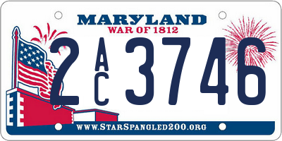 MD license plate 2AC3746