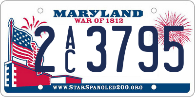 MD license plate 2AC3795