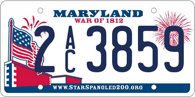 MD license plate 2AC3859