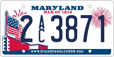 MD license plate 2AC3871