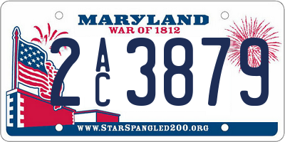 MD license plate 2AC3879