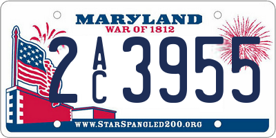 MD license plate 2AC3955