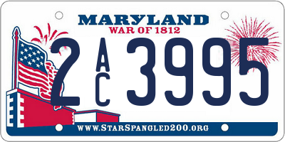 MD license plate 2AC3995