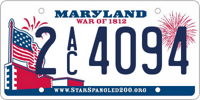 MD license plate 2AC4094