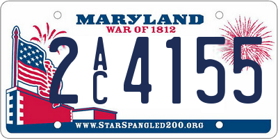 MD license plate 2AC4155