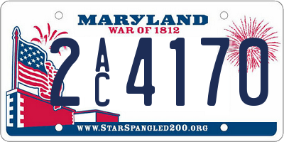 MD license plate 2AC4170