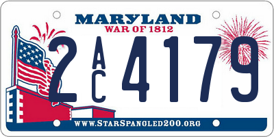 MD license plate 2AC4179