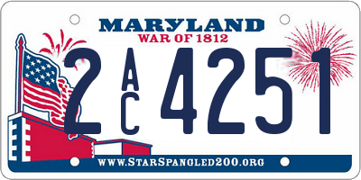 MD license plate 2AC4251