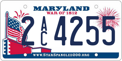 MD license plate 2AC4255