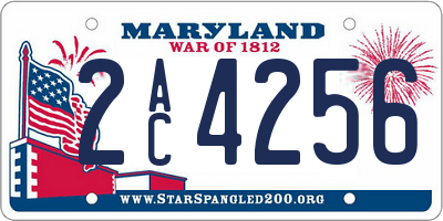 MD license plate 2AC4256