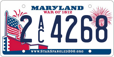 MD license plate 2AC4268