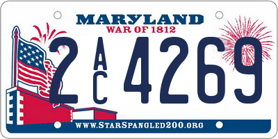 MD license plate 2AC4269