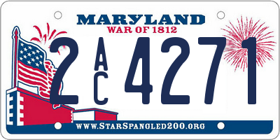 MD license plate 2AC4271