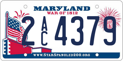 MD license plate 2AC4379