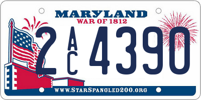 MD license plate 2AC4390