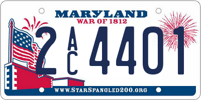 MD license plate 2AC4401