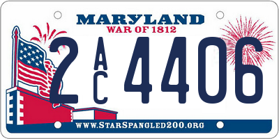 MD license plate 2AC4406