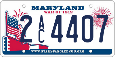 MD license plate 2AC4407