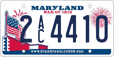 MD license plate 2AC4410
