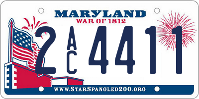 MD license plate 2AC4411