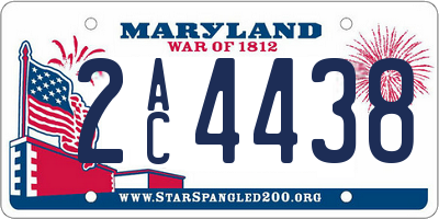 MD license plate 2AC4438