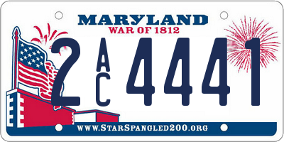 MD license plate 2AC4441