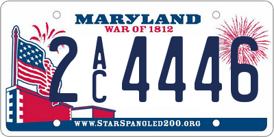 MD license plate 2AC4446