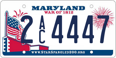 MD license plate 2AC4447
