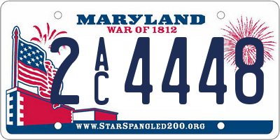 MD license plate 2AC4448