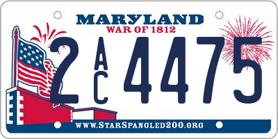 MD license plate 2AC4475