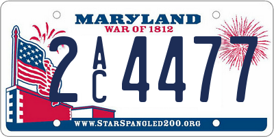 MD license plate 2AC4477