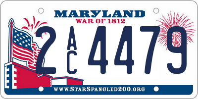 MD license plate 2AC4479
