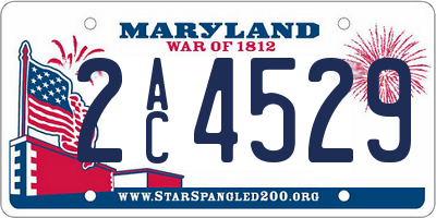 MD license plate 2AC4529
