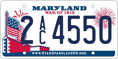 MD license plate 2AC4550