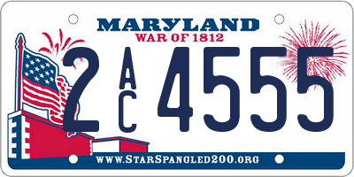 MD license plate 2AC4555
