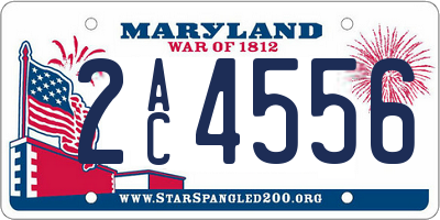 MD license plate 2AC4556